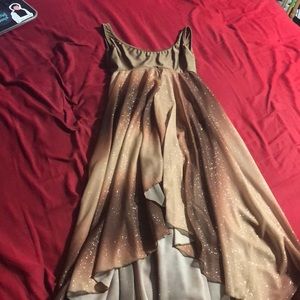 Sparkly brown dance costume